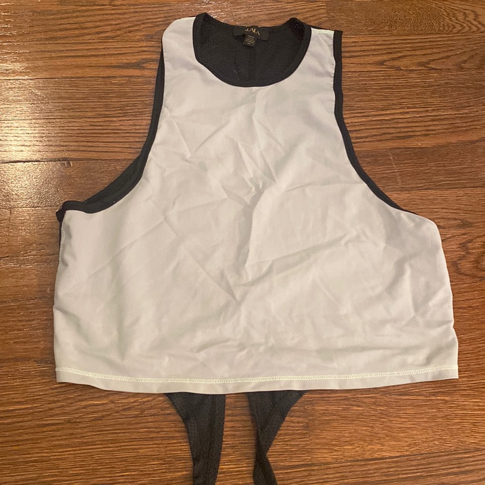 Bandier elastic work out top with mesh back